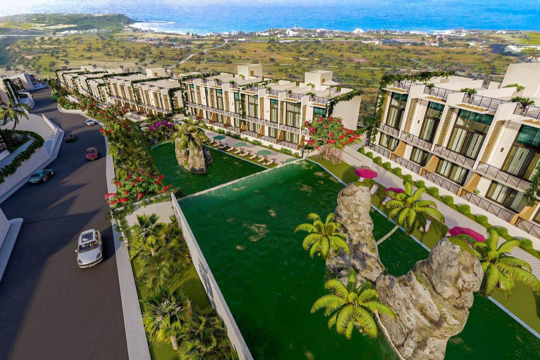 Esentepe hillside residences above the sea
